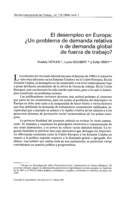 El desempleo en Europa: ¿un problema de demanda relativa o de demanda global de fuerza de trabajo?