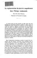 La réglementation du droit de congédiement dans l'Europe continentale