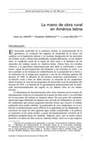 La mano de obra rural en América latina