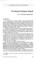 The Spanish workers' statute