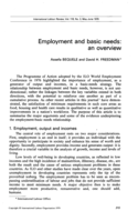 Employment and basic needs: an overview