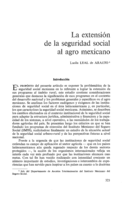 La extensión de la seguridad social al agro mexicano