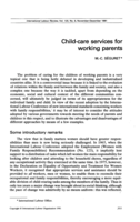 Child-care services for working parents
