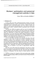 Worker's participation and personnel management policies in Italy