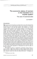 The economic status of women in the transition to a market system: the case of Czechoslovakia