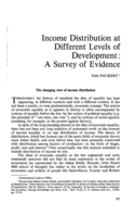 Income distribution at different levels of development: a survey of evidence