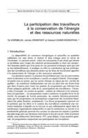 La participation des travailleurs à la conservation de l'énergie et des ressources naturelles