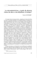 La microelectrónica: ¿modo de ahorrar mano de obra o de amplificar el trabajo?