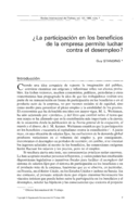¿La participación en los beneficios de la empresa permite luchar contra el desempleo?