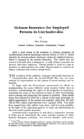 Sickness insurance for employed persons in Czechoslovakia