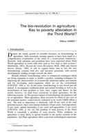 The bio-revolution in agriculture: key to poverty alleviation in the third world?
