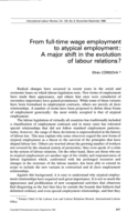 From full-time wage employment to atypical employment: a major shift in the evolution of labour relations?