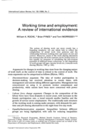 Working time and employment: a review of international evidence
