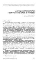 La drogue et l'alcool chez les travailleurs: effets et remèdes