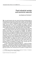 Post-industrial society and economic security