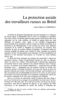La protection sociale des travailleurs ruraux au Brésil