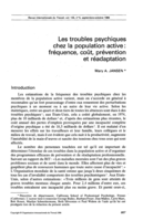Les troubles psychiques chez la population active: fréquence, coût, prévention et réadaptation