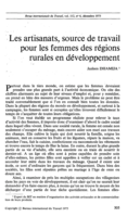 Les artisanats, source de travail pour les femmes des régions rurales en développement