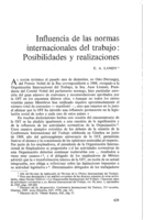 Influencia de las normas internacionales del trabajo: posibilidades y realizaciones