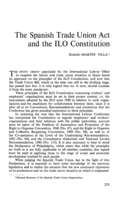 The Spanish trade union act and the ILO Constitution