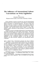 The influence of international labour convention on Swiss legislation