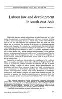 Labour law and development in south-east Asia