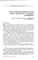 How companies respond to new safety regulations: a Canadian investigation