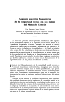 Algunos aspectos financieros de la seguridad social en los países del Mercado Común