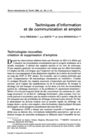 Techniques d'information et de communication et emploi