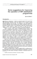 Some suggestions for improving the operation of IMF stabilisation programmes