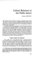 Labour relations in the public sector