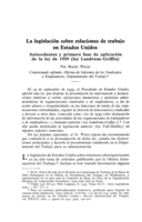 La legislación sobre relaciones de trabajo en Estados Unidos: antecedentes y primera fase de aplicación de la ley de 1959 (ley Landrum-Griffin)