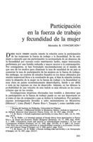 Participación en la fuerza de trabajo y la fecundidad de la mujer