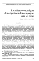 Les effets économiques des migrations des campagnes vers les villes
