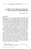 La réforme des régimes de pensions dans les pays en développement