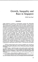 Growth, inequality and race in Singapore