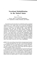 Vocational rehabilitation in the United States
