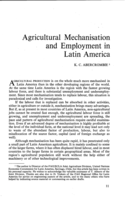 Agricultural mechanisation and employment in Latin America