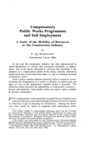 Compensatory public work programmes and full employment: a study of the mobility of resources in the construction industry