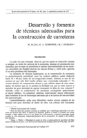 Desarrollo y fomento de técnicas adecuadas para la construcción de carreteras