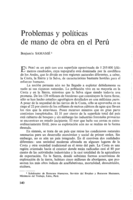 Problemas y políticas de mano de obra en el Perú