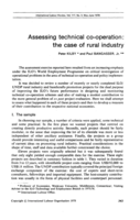 Assessing technical co-operation: the case of rural industry