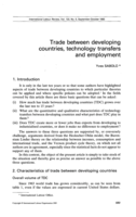 Trade between developing countries, technology transfers and employment