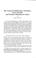 The general confederation of labour: force ouvriere and workers' education in France