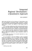 Integrated regional development: a quantitative approach