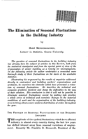 The elimination of seasonal fluctuations in the building industry