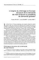 L'origine du chômage en Europe: structure de la demande de main-d'oeuvre ou problème de demande globale?