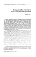 Desigualdad y desempleo en la Europa contemporánea
