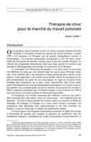 Thérapie de choc pour le marché du travail polonais