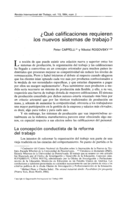 ¿Que calificaciones requieren los nuevos sistemas de trabajo?